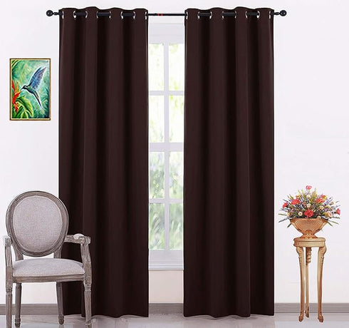 Italian Silk Blackout Curtain Solid Pack of 2 Piece